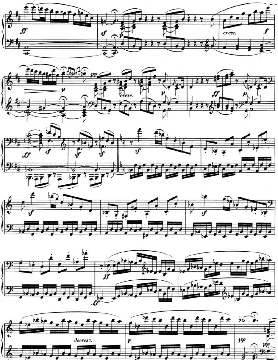 贝多芬钢琴奏鸣曲07 D大调 Op.10 No.3 D major