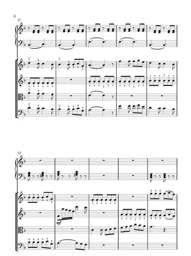 单二部弦乐四重奏