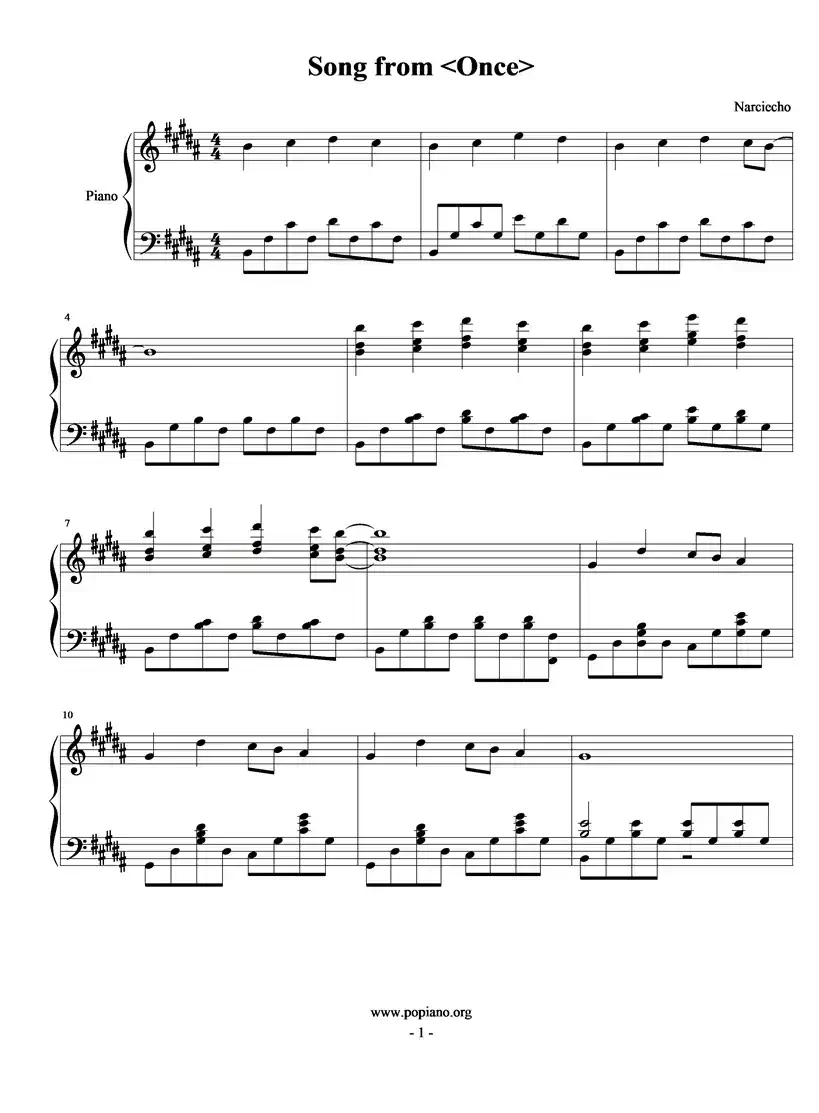 Song from 《Once》