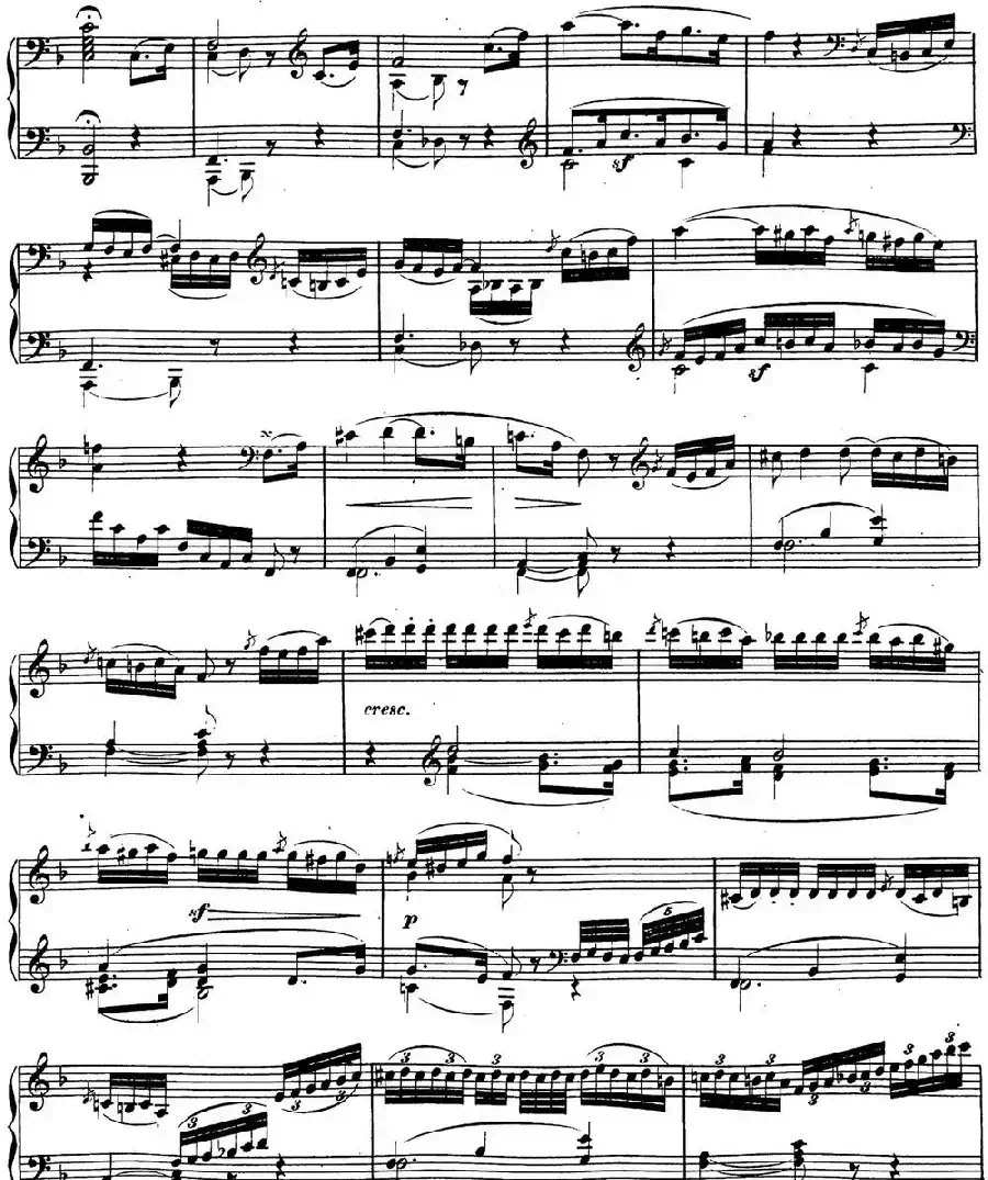 贝多芬钢琴奏鸣曲22 F大调 Op.54 F major