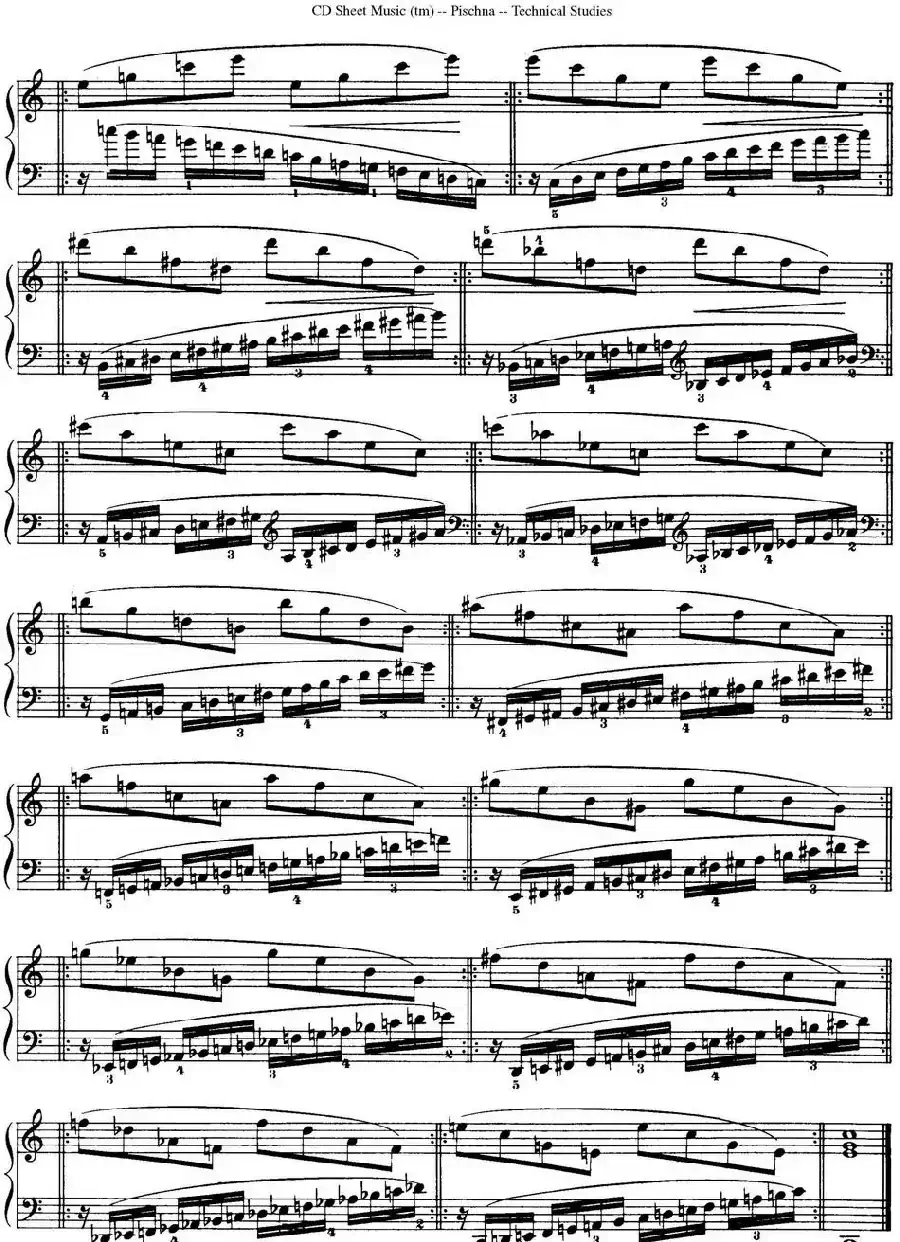 Technical Studies 60 Progressive Exercises （60首钢琴循序渐进练习曲 P41——50）