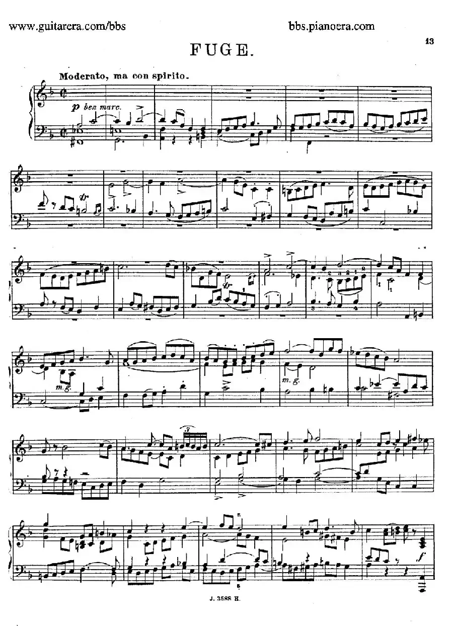 Theme with Variations and Fugue in F Major Op.14 （F大调主题变奏与赋格）