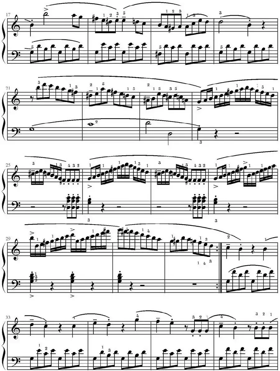 C大调小奏鸣曲 Op.20 No.1(库劳作曲版)