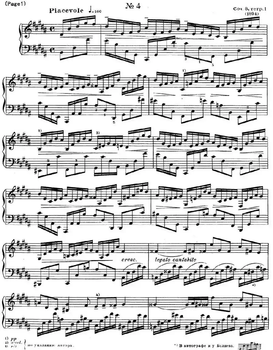 斯克里亚宾12首钢琴练习曲 Op8（No.4 Alexander Scriabin Etudes）