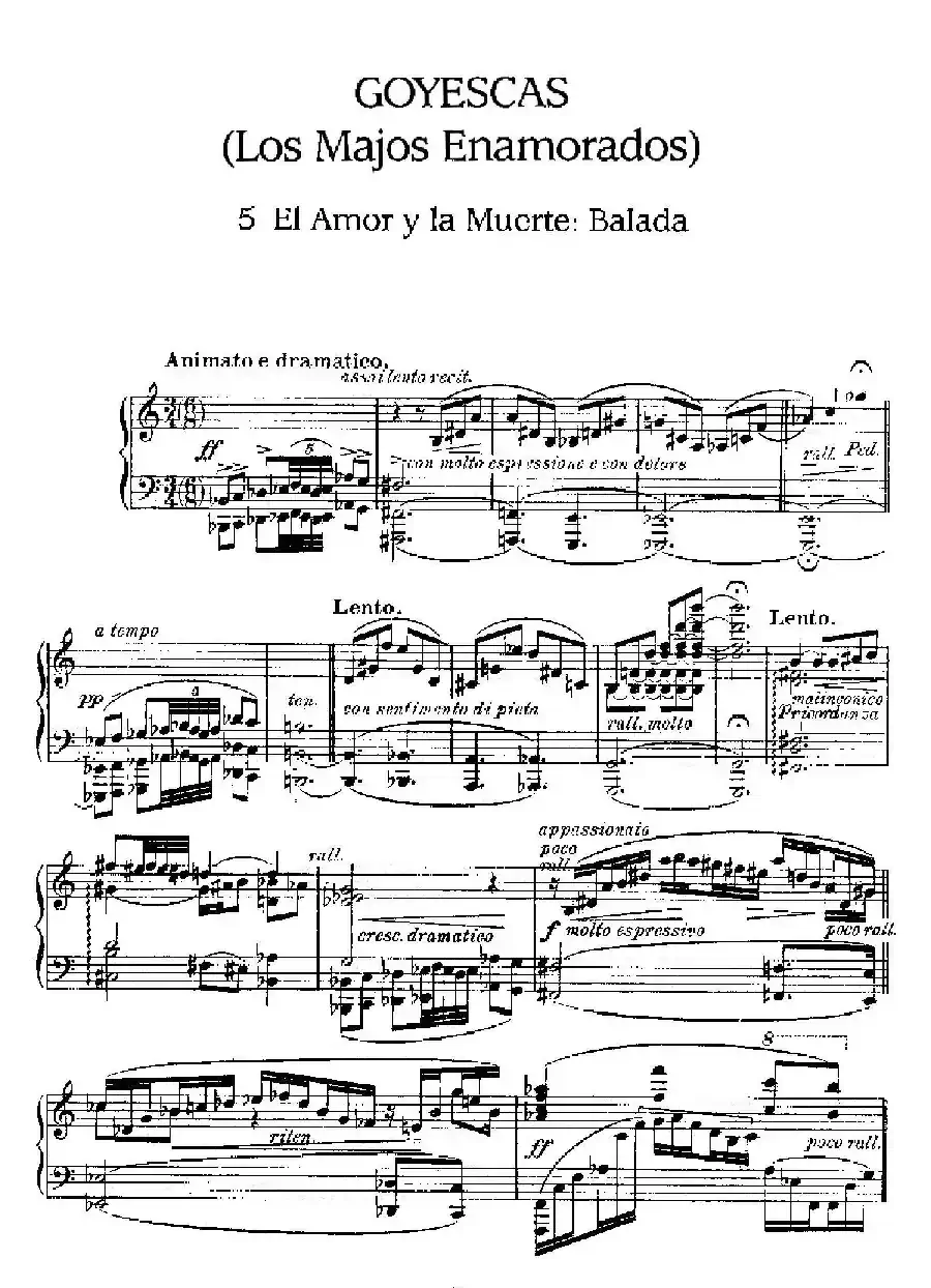 Goyescas（戈雅之画）（5. 爱与死 El Amor Y La Muerte）