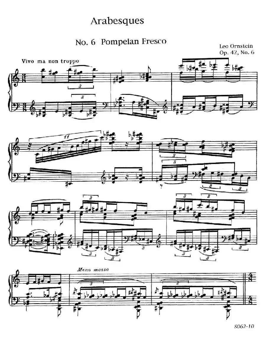 Arabesques Op.42（阿拉伯风格曲 6. 庞培壁画）