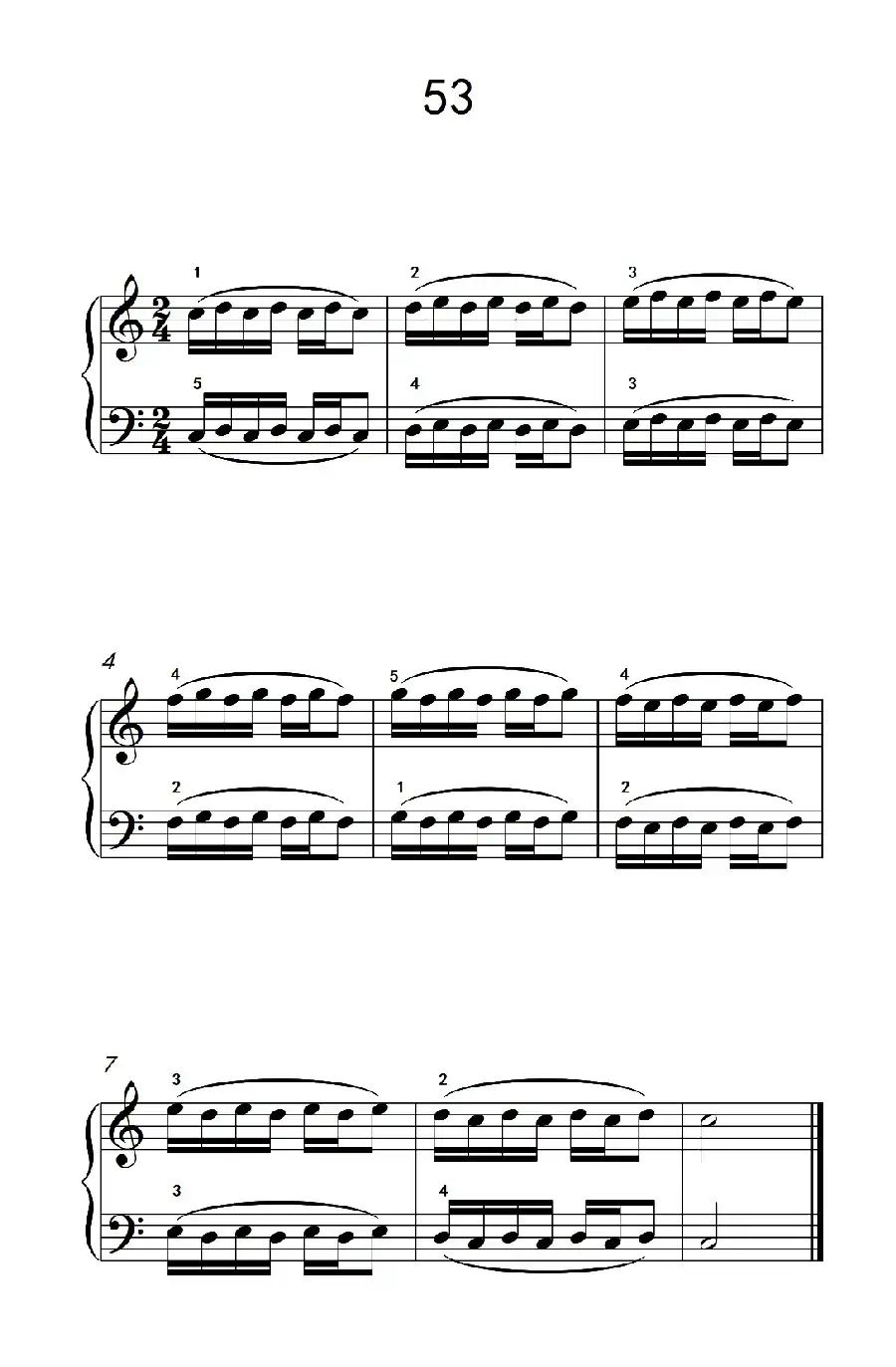 颤音练习 53（儿童钢琴手指练习 2）