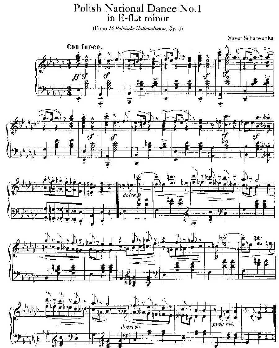 Five Polish National Dance Op.3（5首波兰民族舞曲 No.1）