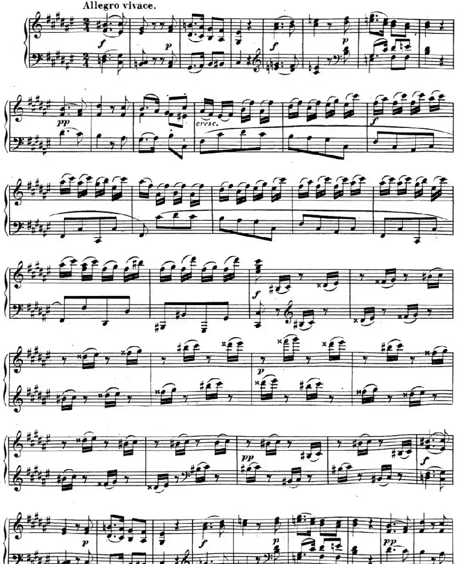 贝多芬钢琴奏鸣曲24 泰丽莎 升F大调 Op.78 F-sharp major