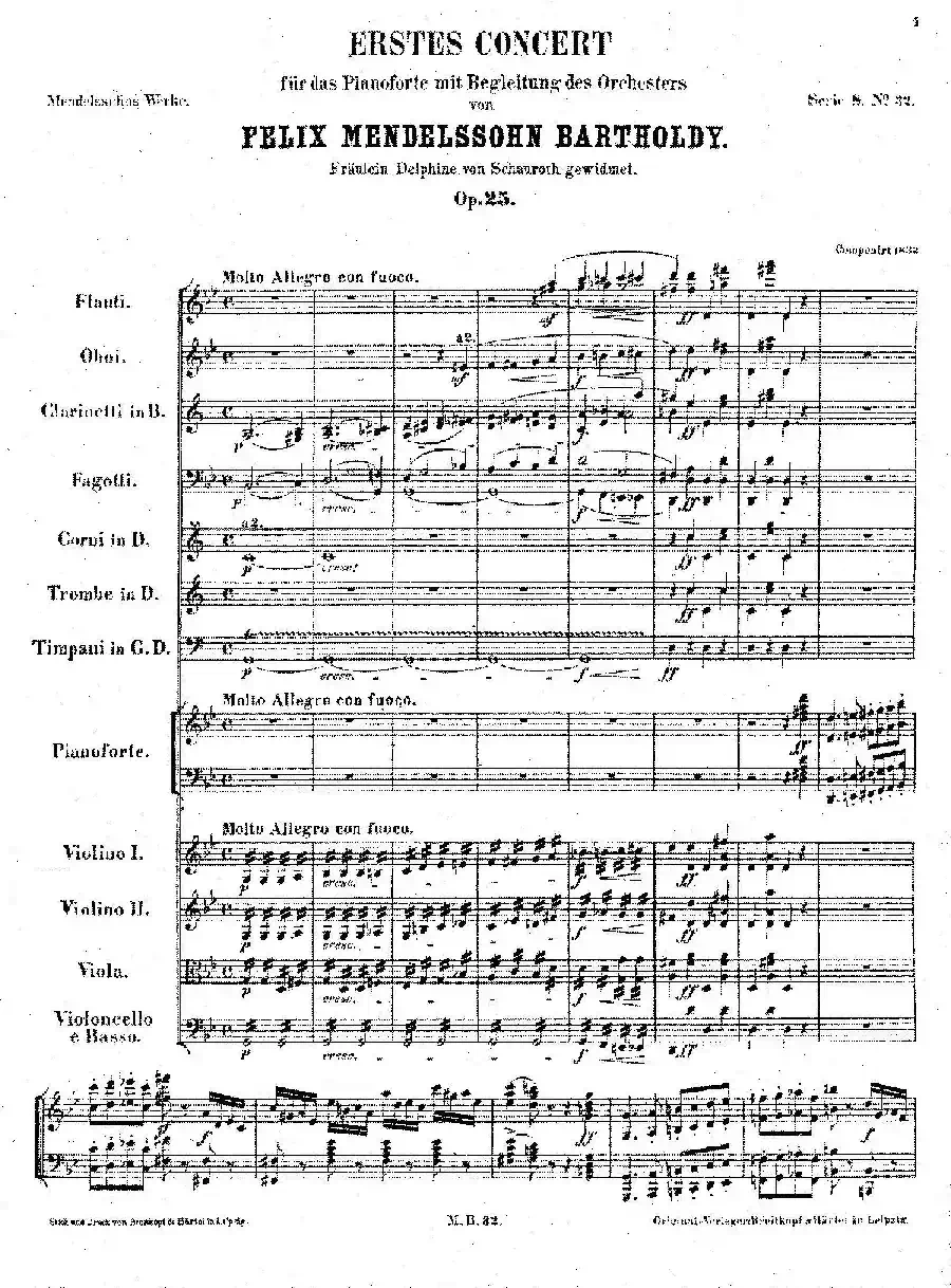Piano Concerto No.1 in g Minor Op.25（g小调第一钢琴协奏曲·总谱）