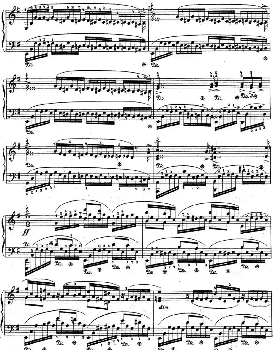 拉赫玛尼诺夫 音乐瞬间 Op.16 No.4 e小调