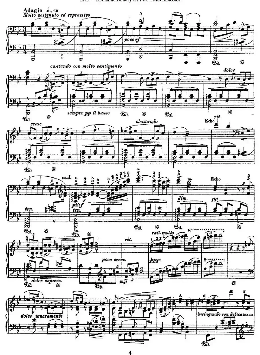 Romantic Fantasy on 2 Swiss Melodies Op.5（浪漫幻想曲）