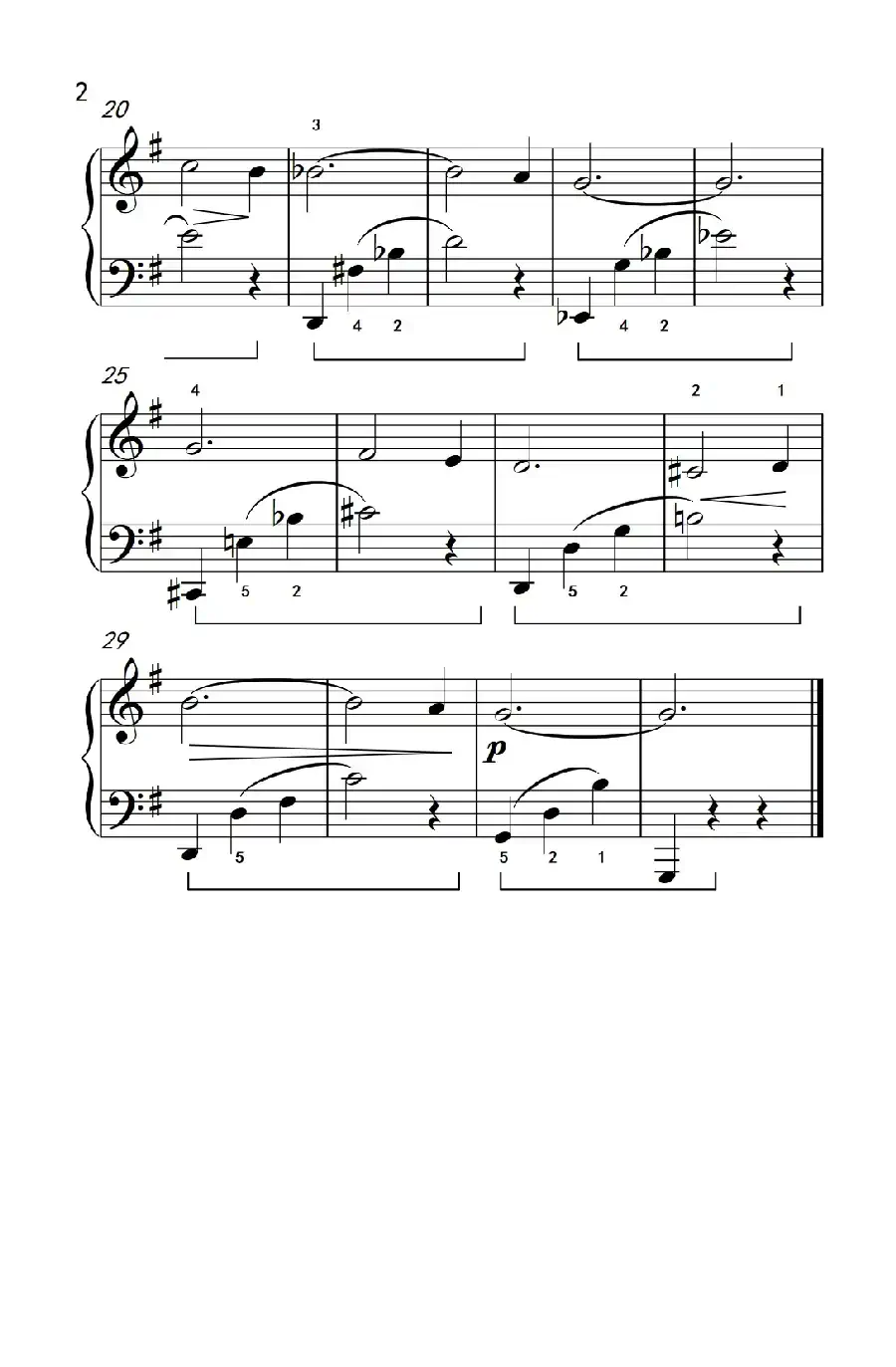 夜晚的繁星（约翰·汤普森 成人钢琴教程 第二册）