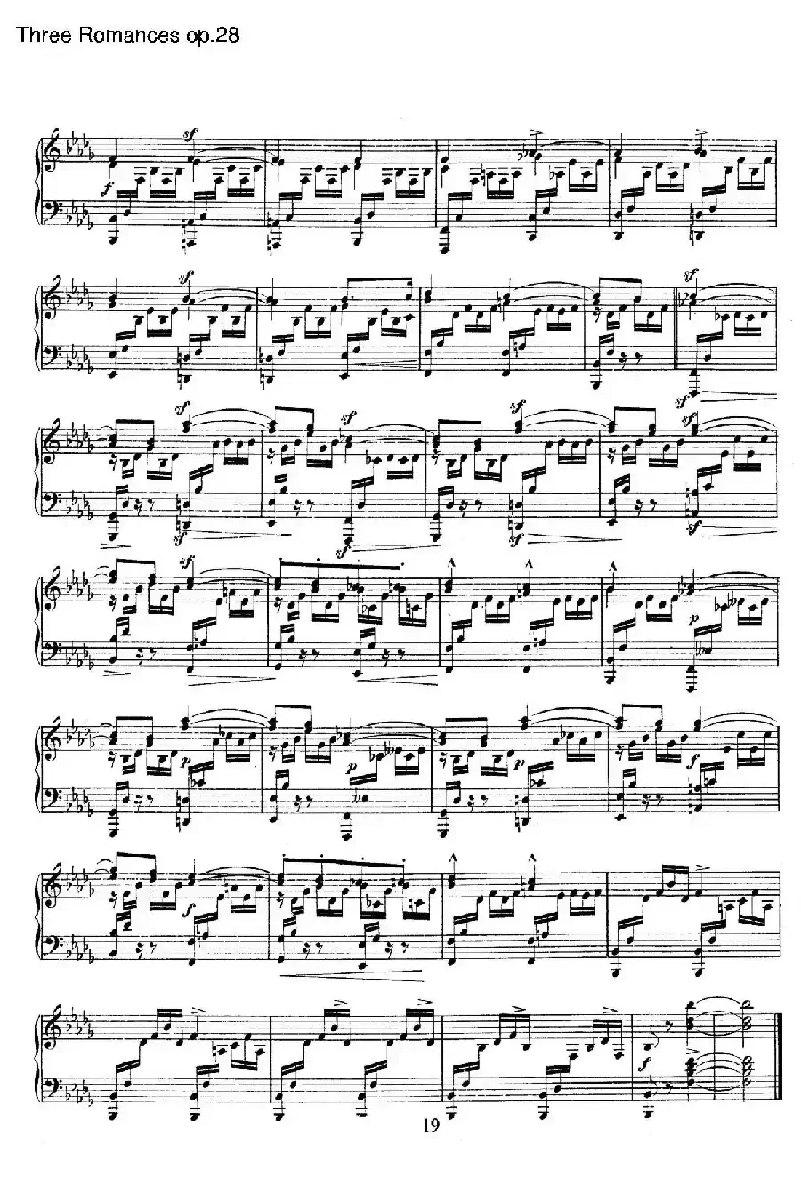 3 Romances Op.28（3首浪漫曲·Ⅰ）