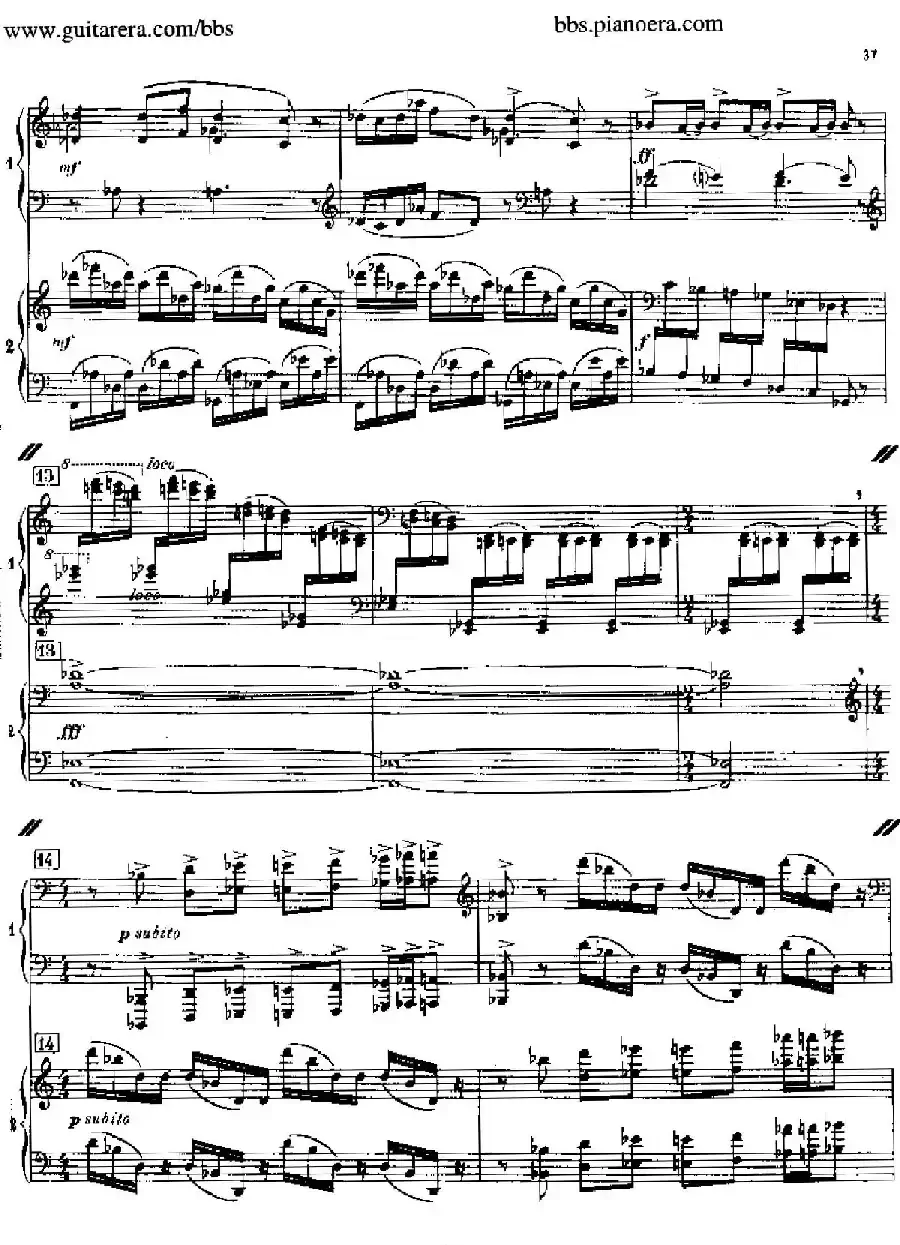 Sonata for Two Pianos（双钢琴奏鸣曲）