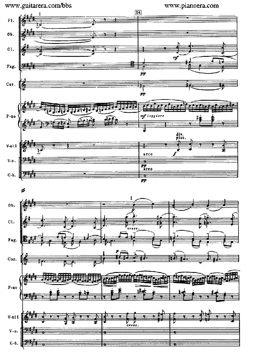 c小调第二钢琴协奏曲 Op.18（第二乐章总谱）