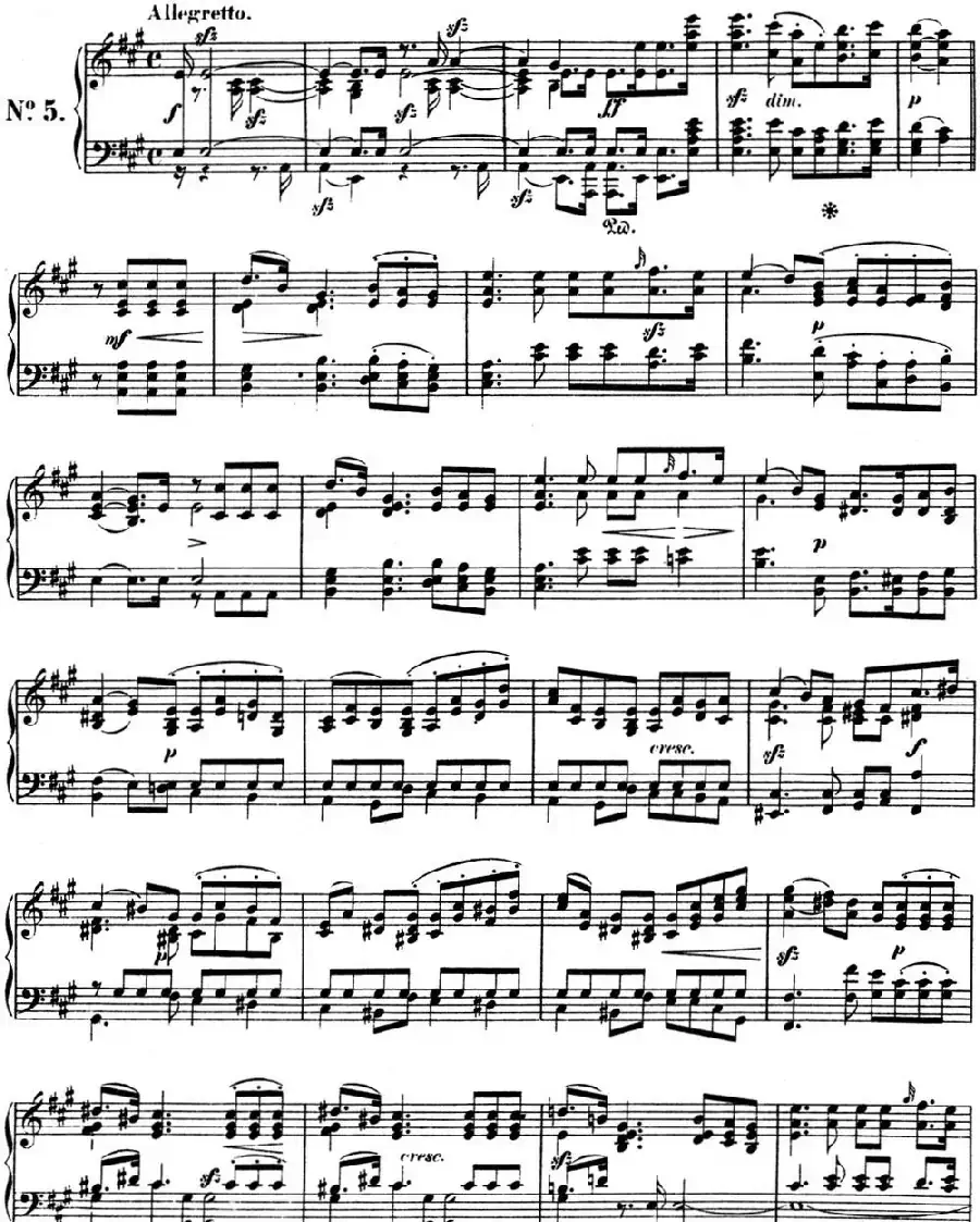 门德尔松无词歌Op.85（NO.5）