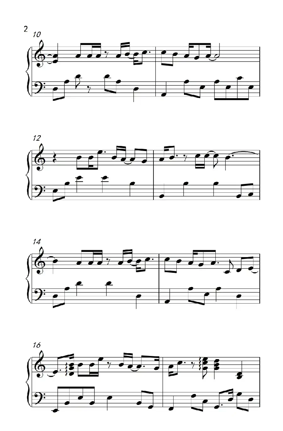 爱很简单(《弹吧音教》制谱版)