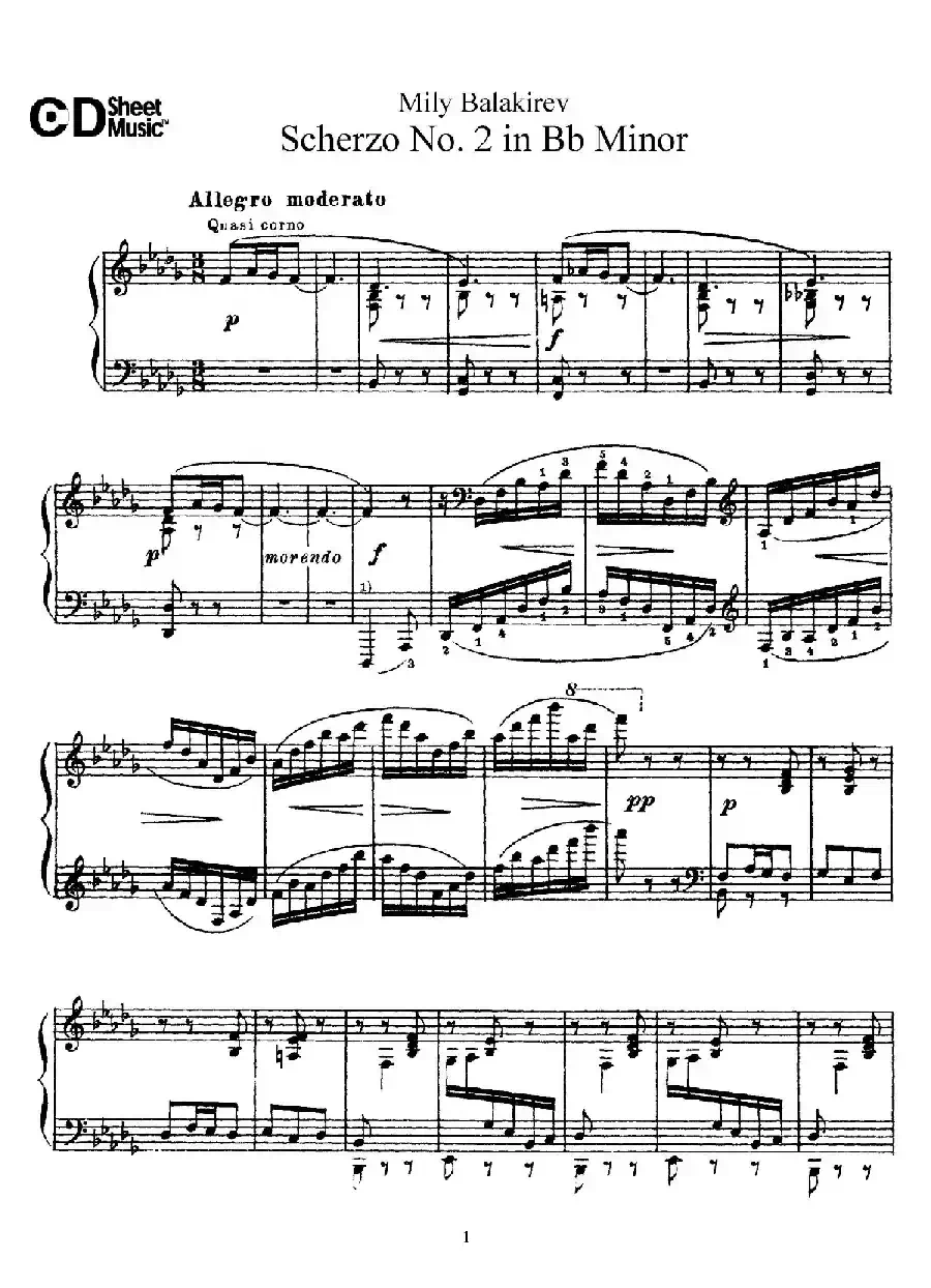 Scherzo No.2 in B-flat Minor（降b小调第二谐谑曲）