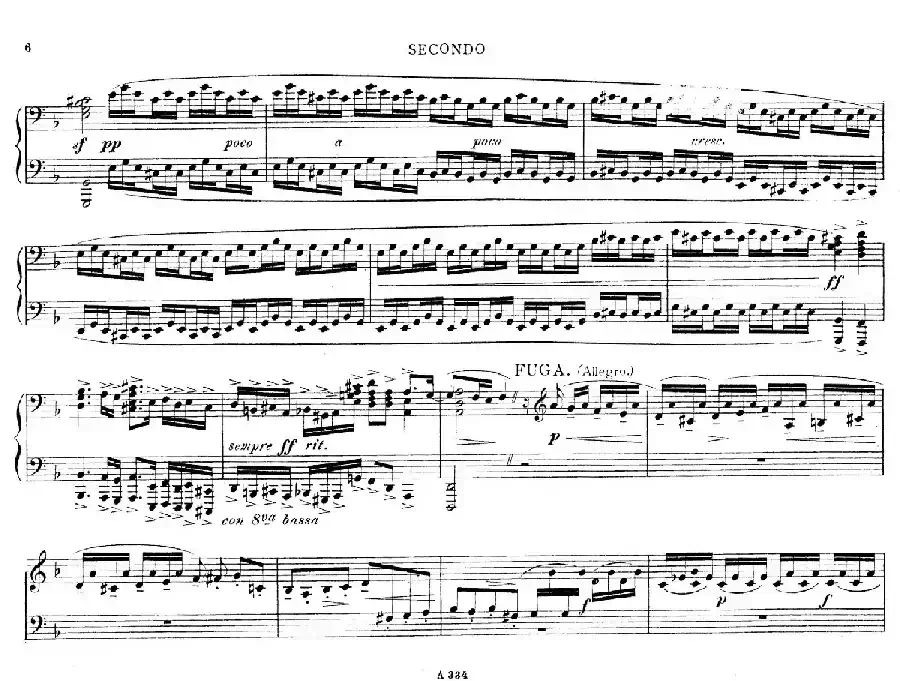 d小调托卡塔与赋格（BWV 565·雷格改编钢琴四手联弹版）