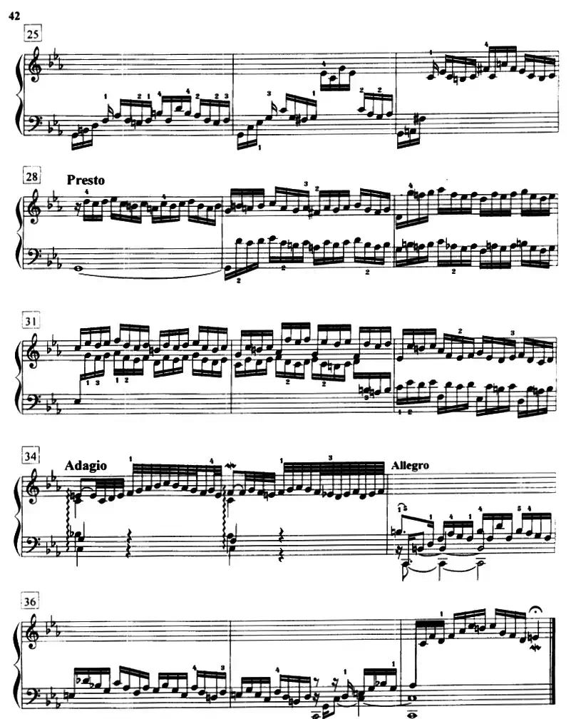 前奏曲与赋格（《平均律》1.No.2）