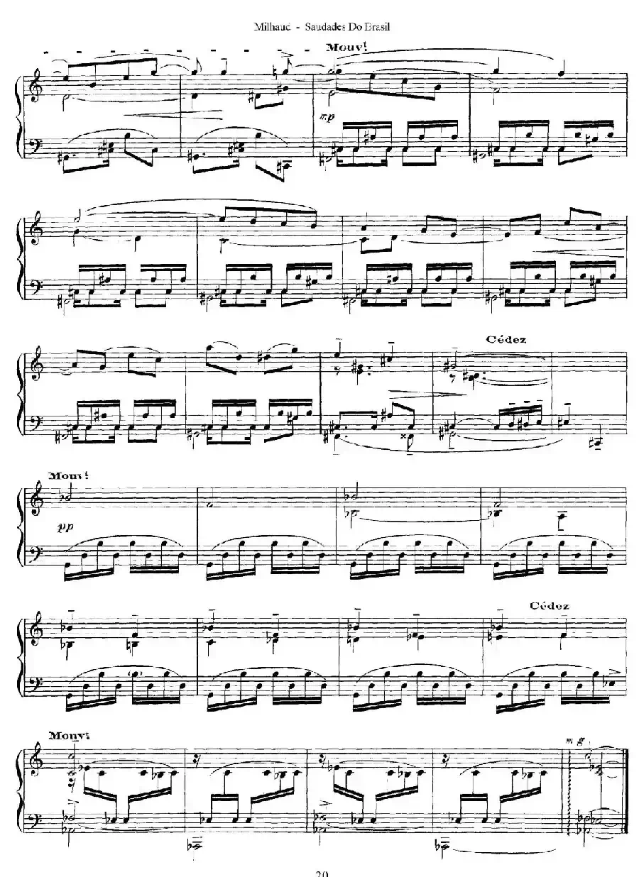 Saudados do Brasil Op.67（巴西回忆·Ⅹ）