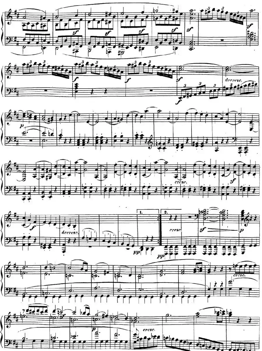 贝多芬钢琴奏鸣曲15 田园 D大调 Op.28 D major