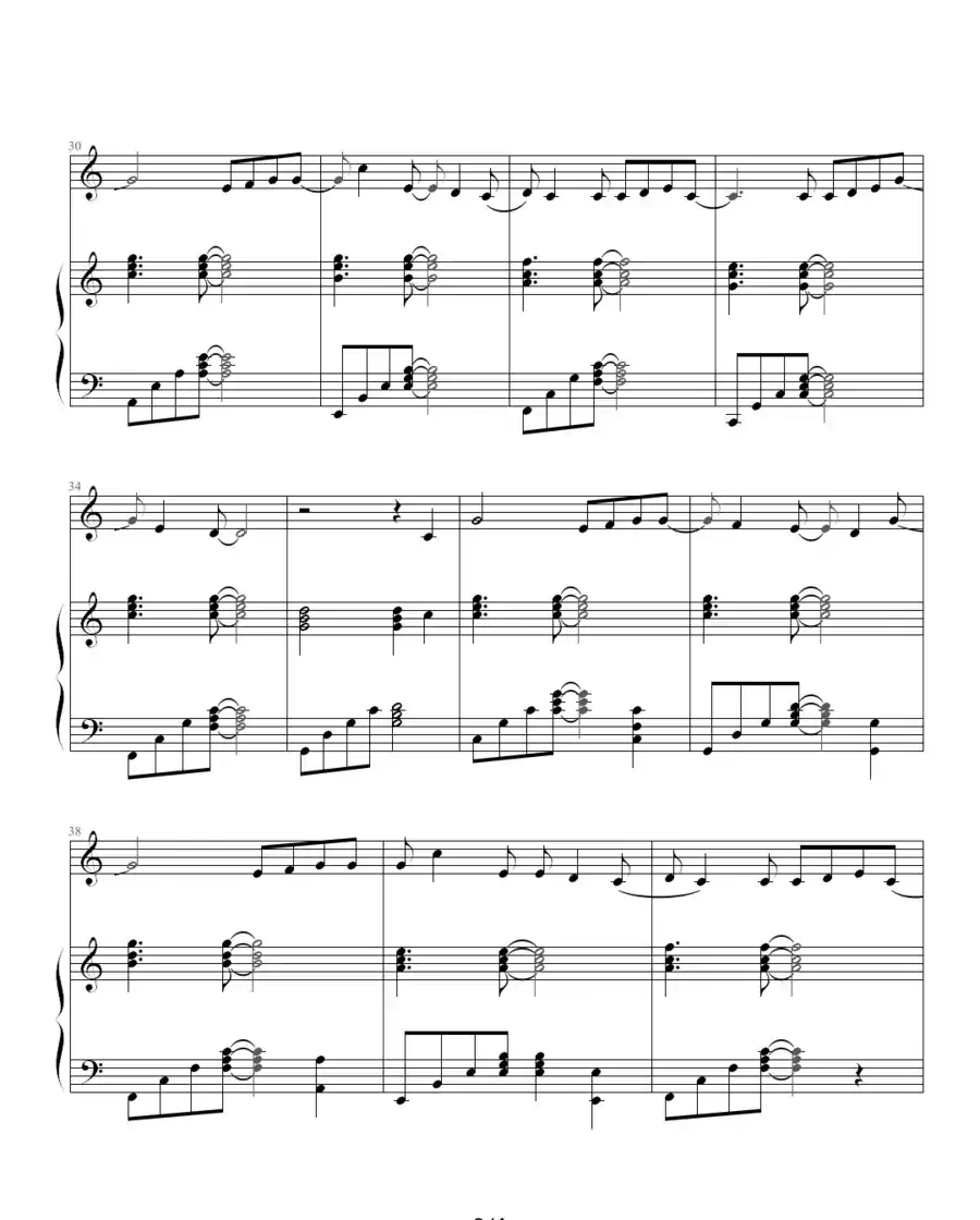 解脱(钢琴伴奏谱)