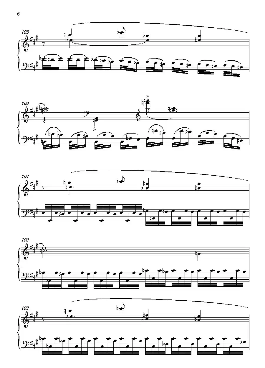 第六钢琴奏鸣曲Piano Sonata No.6（单乐章）