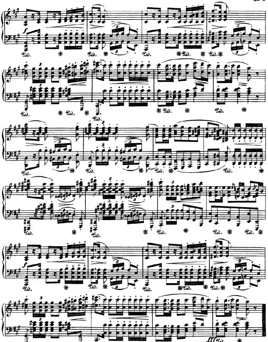 肖邦 波兰舞曲 军队 Op.40 No.1 A大调 Polonaise