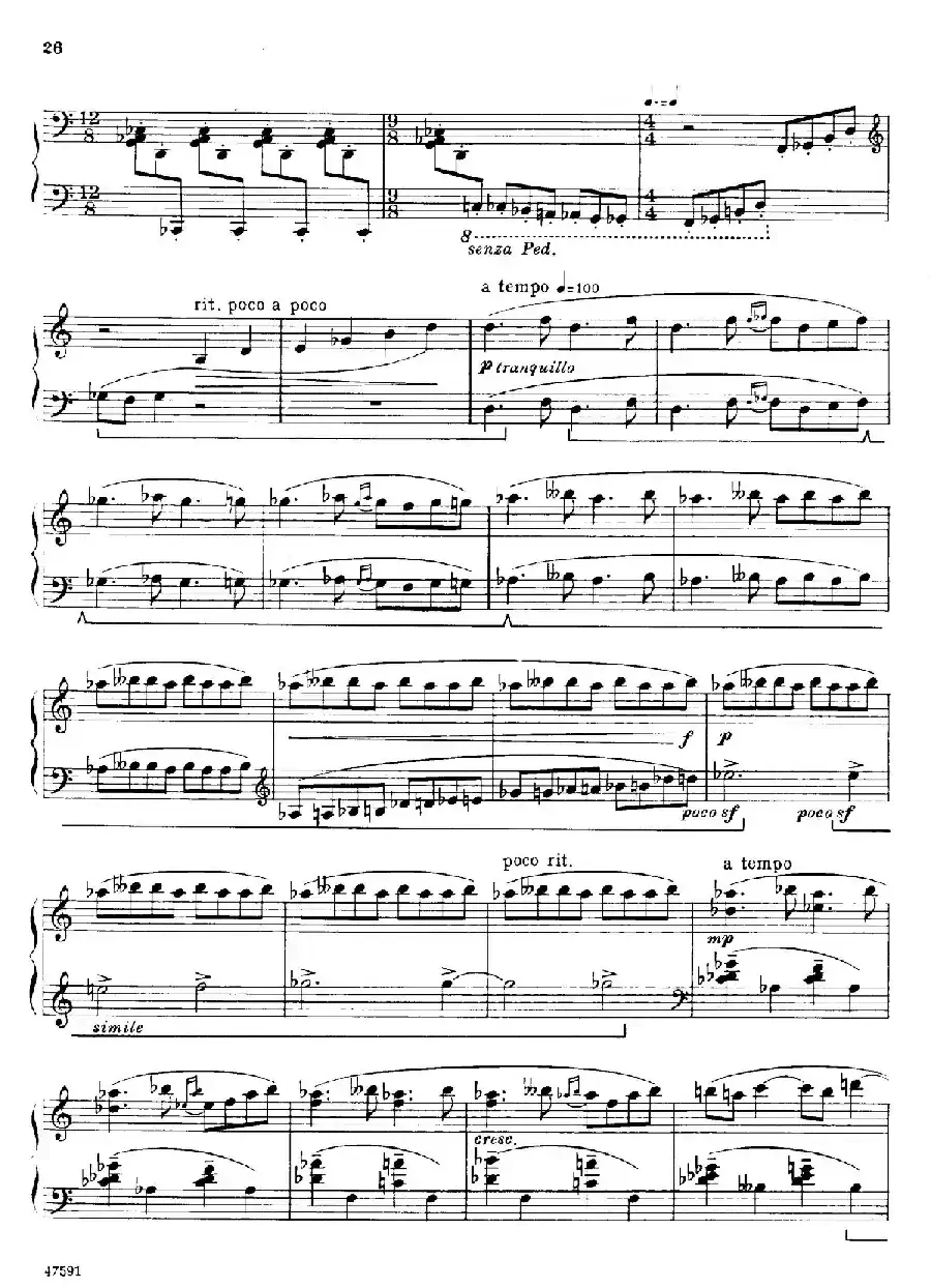Piano Sonata in E-flat Major Op.95（降E大调钢琴奏鸣曲·Ⅱ）