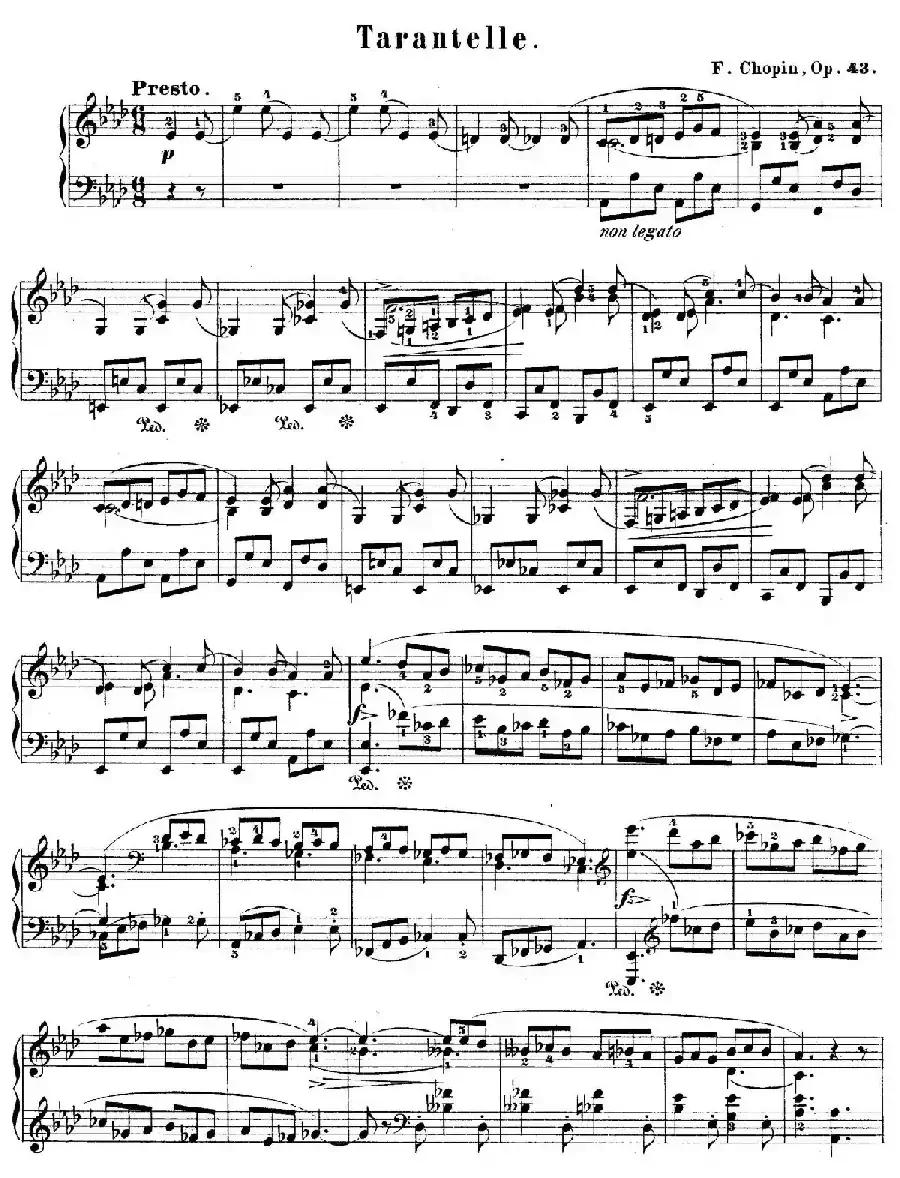 Tarantelle in A-flat Major Op.43（降A大调塔兰泰拉舞曲）