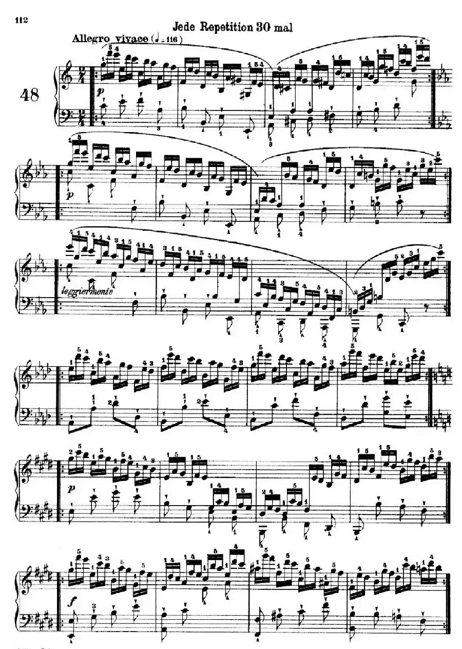 School of the Virtuoso Op.365（60首钢琴高级练习曲·48）