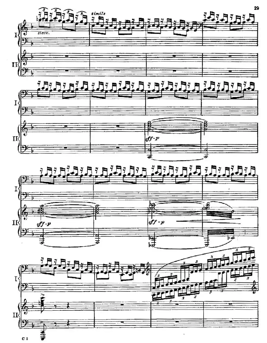 F大调爵士钢琴协奏曲（美版双钢琴原谱 P21—30）