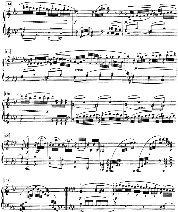 钢琴教程第七级 大型乐曲（f小调变奏曲 Op.83）