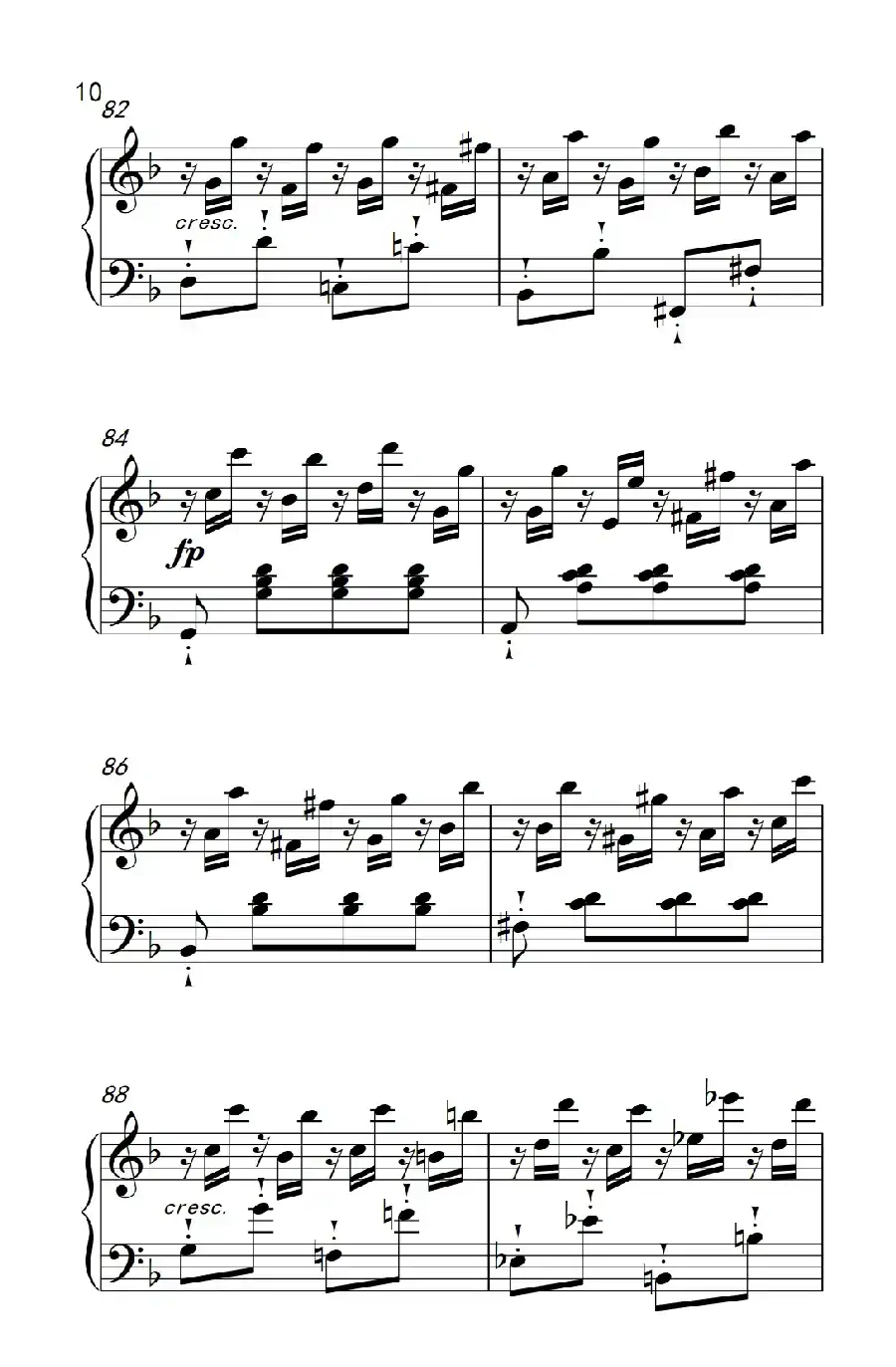 奏鸣曲 Opus 10 Nr.2 第一乐章（贝多芬奏鸣曲集 2）