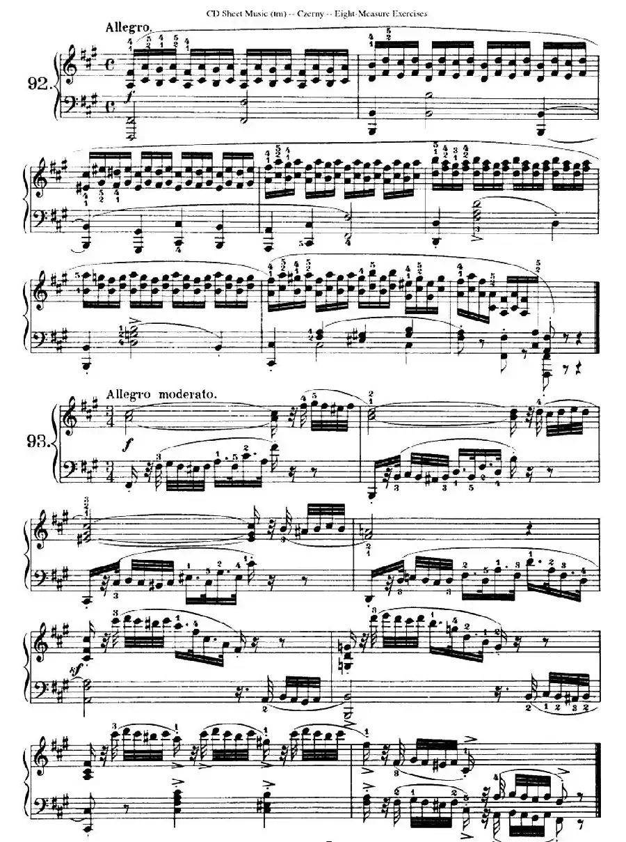 160 Eight- Measure Exercises.Op.821（车尔尼160首钢琴八小节练习曲（88——103））