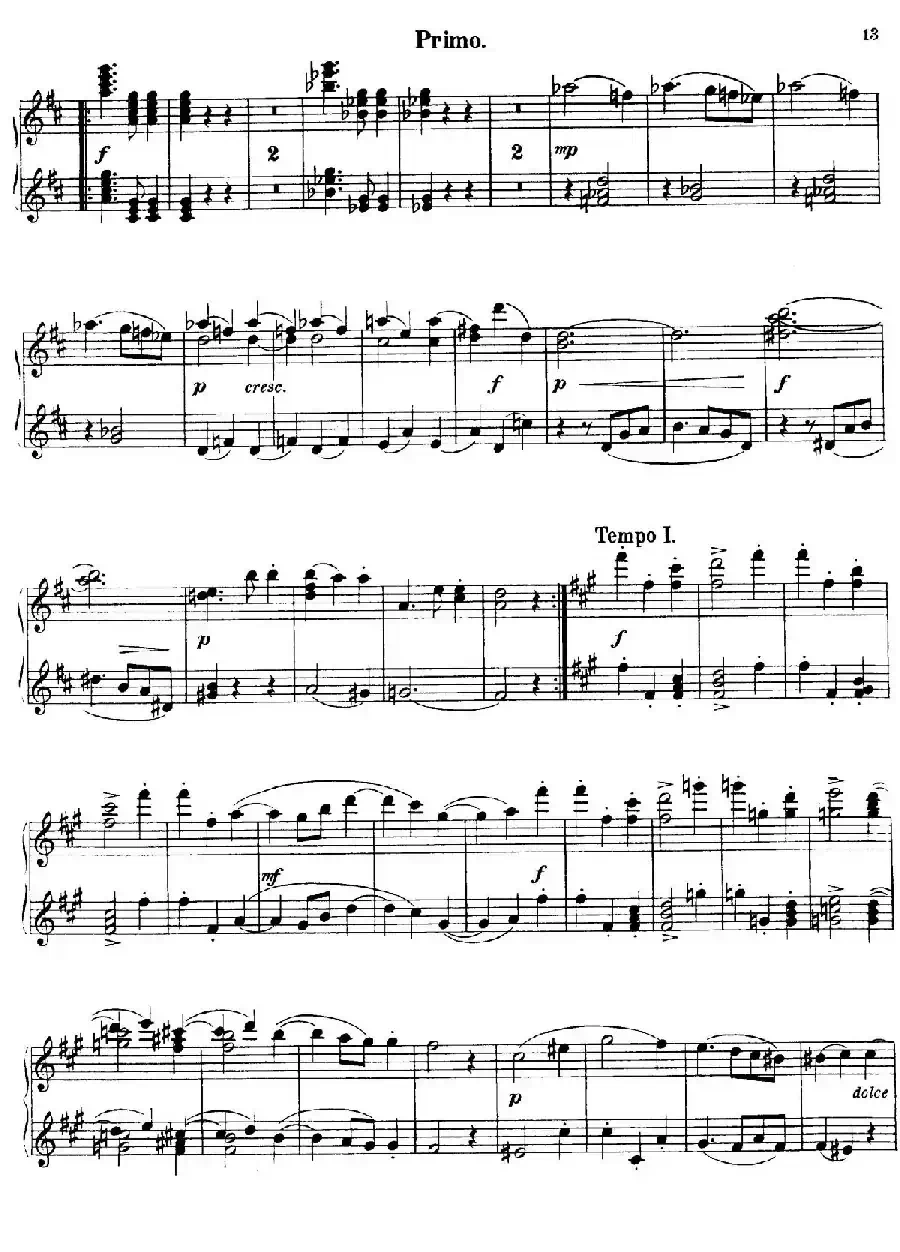 Walzer Op.3 - 4 hands（圆舞曲·四手联弹）