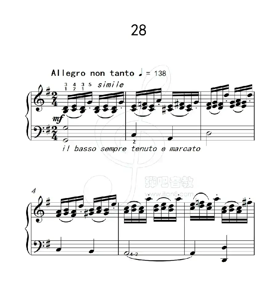 练习曲 28(克拉莫钢琴练习曲60首)