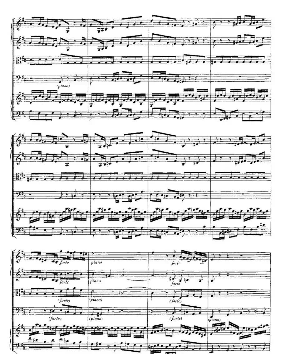 Harpsichd Concerto in D Maj BWV 1054（D大调第三号古钢琴协奏曲·总谱）