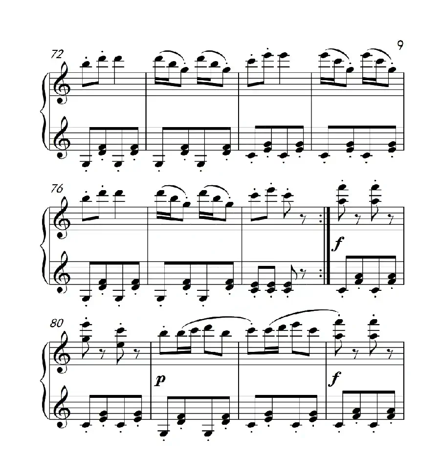 第四级B组 洋娃娃的梦(中国音乐学院钢琴考级作品1~6级)