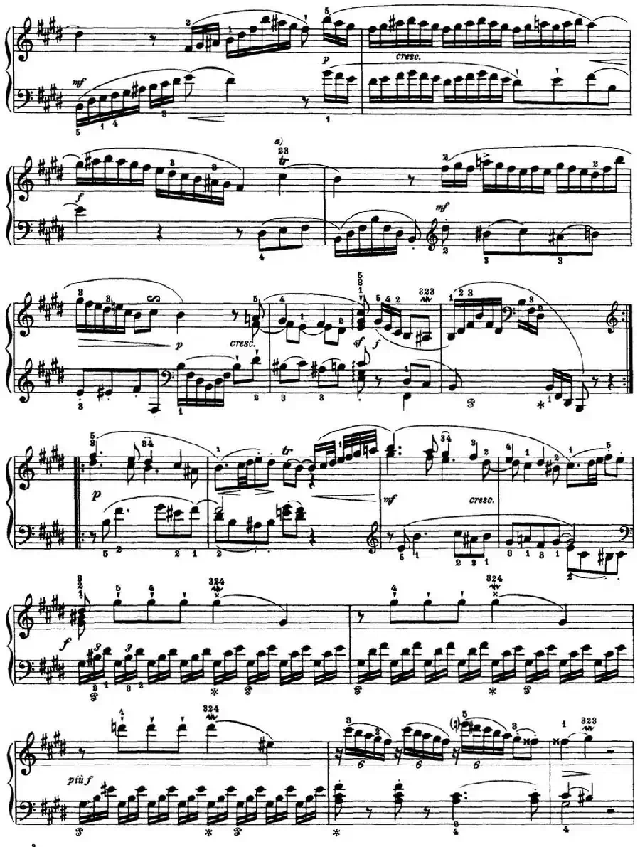 海顿 钢琴奏鸣曲 Hob XVI 31 in E major