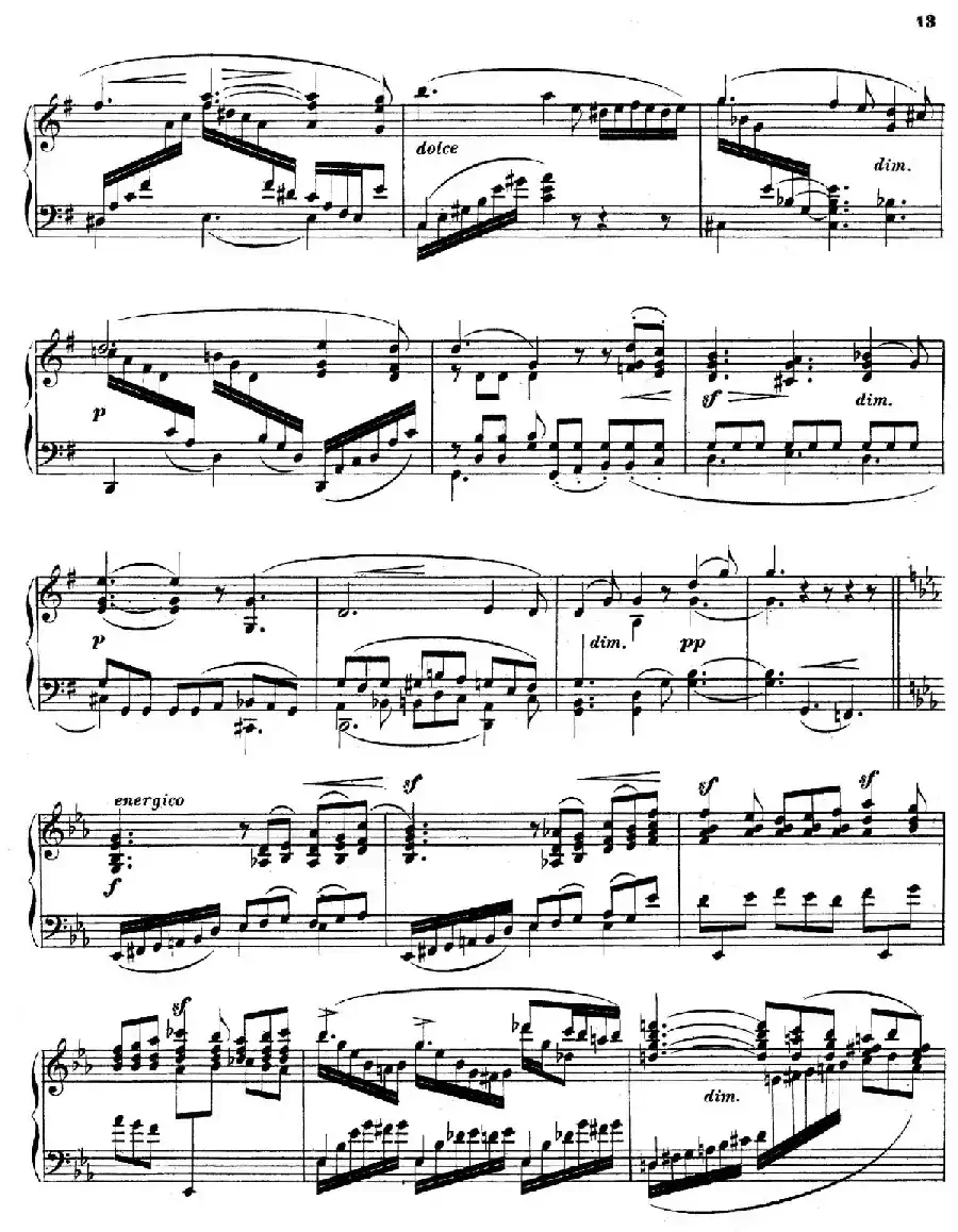 Piano Sonata in e Minor Op.28（e小调钢琴奏鸣曲）