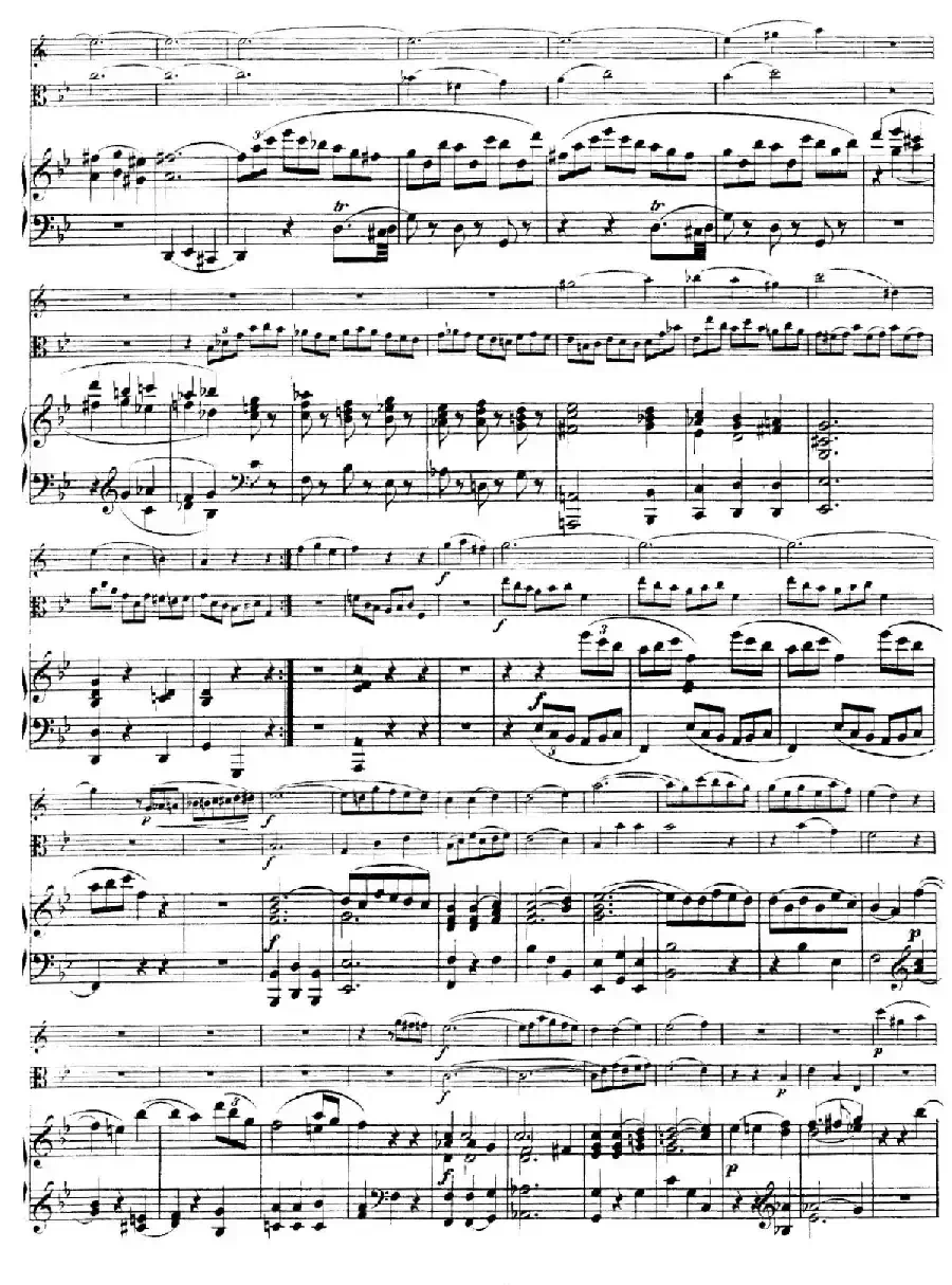 Piano Trio no.2 in E-flat Major K.498（降E大调钢琴三重奏）