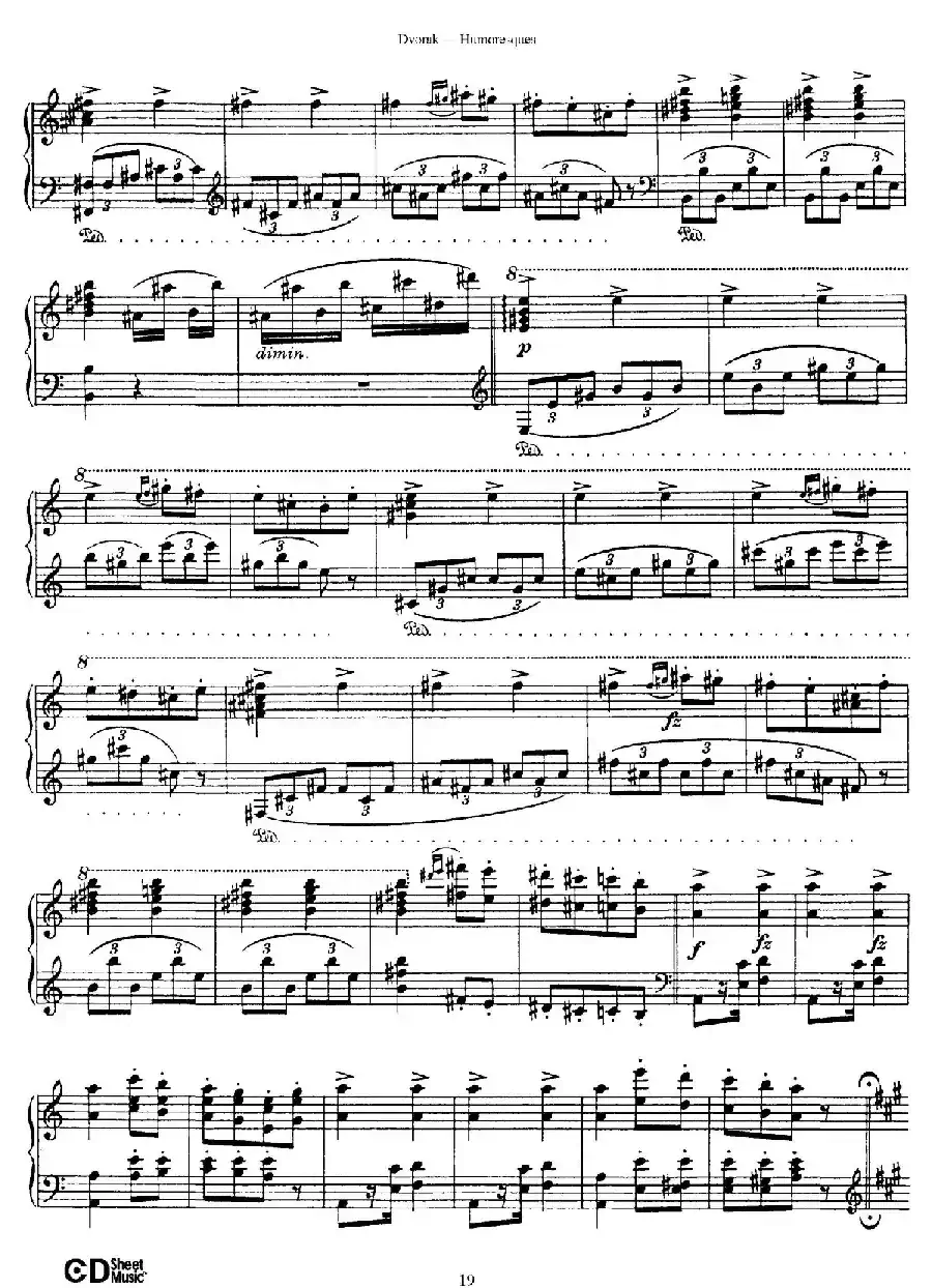 8 Humoresques Op.101（8首幽默曲·5）