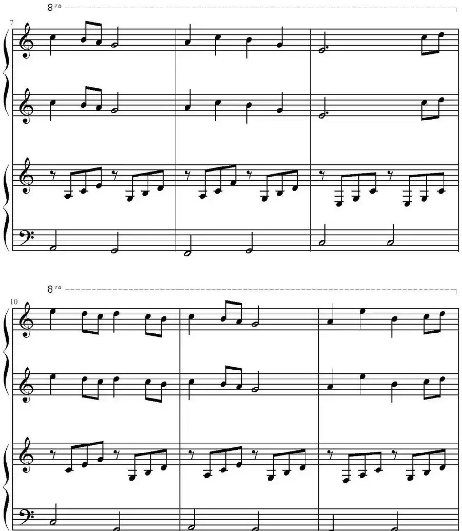 星月神话(四手联弹)