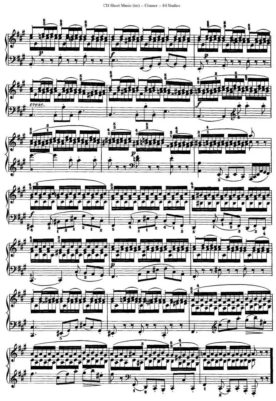 Cramer - 84 exercices（61—65）（克拉莫84首钢琴练习曲）