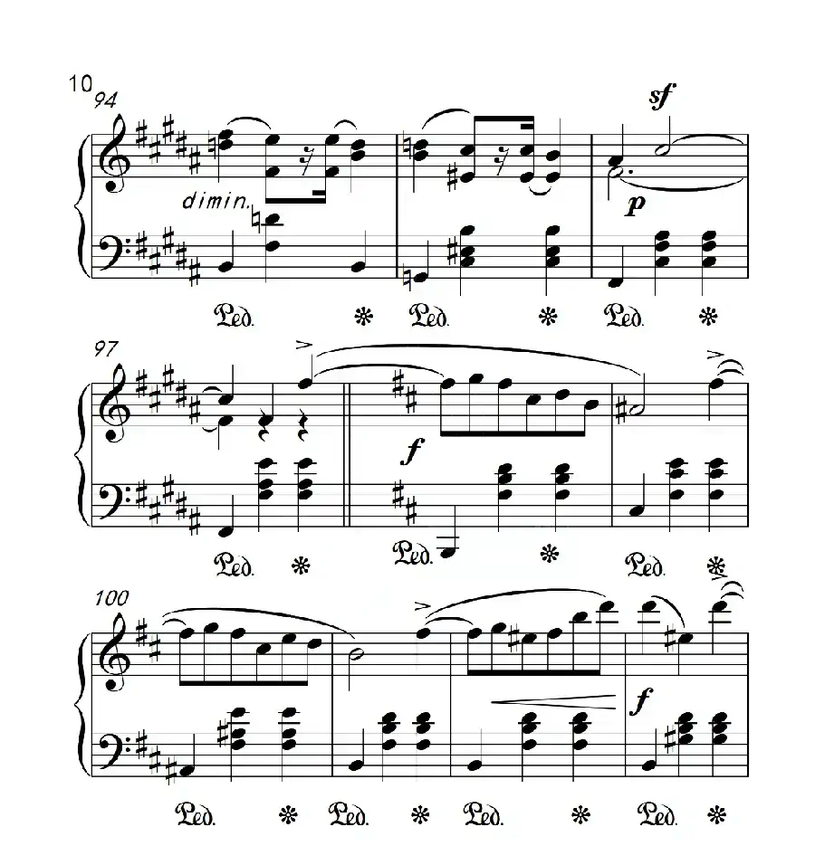 第六级 圆舞曲(中国音乐学院钢琴考级作品1~6级)