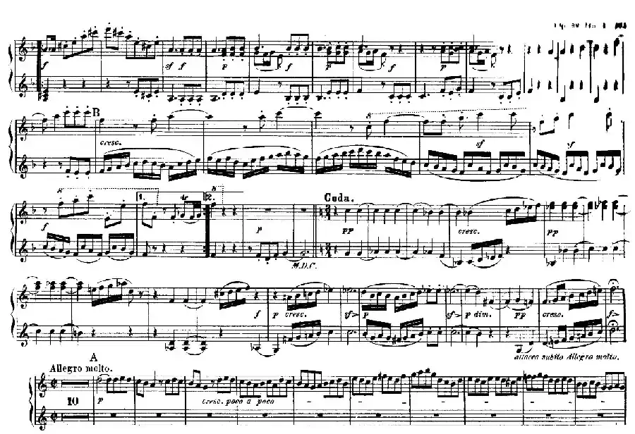 String Quartet No.9 in C Major Op.59-3 - 4 Hands（C大调第九弦乐四重奏·四手联弹）