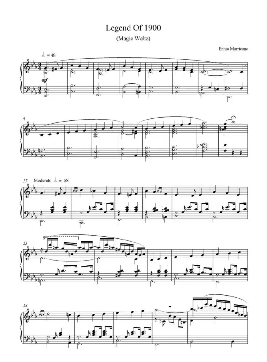 魔幻圆舞曲  Legend of 1900（选自电影《海上钢琴师》）